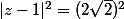 |z-1|^2=(2\sqrt{2})^2