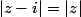 |z-i|=|z|