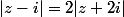 |z-i|=2|z+2i|
