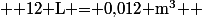 \begin{tabular}{|l|c|c|c|} \hline Matériaux & Quantité nécessaire & Nombre de bétonnières & Quantité totale \\ & pour une bétonnière & à faire & \\ \hline Ciment & $25 kg$ & $36$ & $180 kg$ \\ \hline Sable & $45 kg$ & $36$ & $1620 kg$ \\ \hline Graviers & $85 kg$ & $36$ & $3060 kg$ \\ \hline Eau & $ 12 L = 0,012 m^3 $ & $36$ & $0,432 m^3$ \\ \hline \end{tabular}