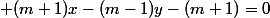  (m+1)x-(m-1)y-(m+1)=0
