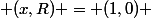  (x,R) = (1,0) 