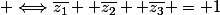  \Longleftrightarrow\bar{z_1} +\bar{z_2} +\bar{z_3} = 1