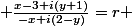  \frac{x-3+i(y+1)}{-x+i(2-y)}=r 