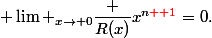  \lim _{{x\rightarrow 0}}{\dfrac {R(x)}{x^{n{\red +1}}}}=0.
