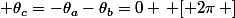 \theta_c=-\theta_a-\theta_b=0 \left [ 2\pi\right ]