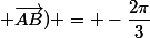 {\red 2}Mes(\vec{AC} ; \vec{AB}) = -\dfrac{2\pi}{3}