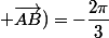 Mes(\vec{AC} ; \vec{AB})=-\dfrac{2\pi}{3}