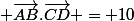 \vec{AB}.\vec{CD} = 10