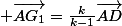  \vec{AG_1}=\frac{k}{k-1}\vec{AD}