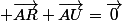  \vec{AR}+\vec{AU}=\vec{0}