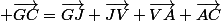 \vec{GC}=\vec{GJ}+\vec{JV}+\vec{VA}+\vec{AC}