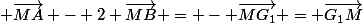  \vec{MA} - 2 \vec{MB} = - \vec{MG_1} = \vec{G_{1}M}
