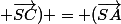 (\vec{SA}; \vec{SC}) = (\vec{SA}; \vec{SB}) + (\vec{SB}; \vec{SC})