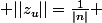  ||z_u||=\frac{1}{|n|} 