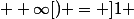 f(]1 ; +\infty[) = ]1 ; +\infty[
