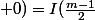   \\ x_i=(1/2)(x_a+x_m) \\ y_i=(1/2)(y_a+y_m) \\  \\ x_i=(1/2)(-1+m)= \frac{m-1}{2} \\ y_i=(1/2)(0+0)= 0 \\  \\ \vec{OI}(\frac{m-1}{2};0) \\ I(\frac{-1+m}{2}; 0)=I(\frac{m-1}{2}; 0) \\  \\ 