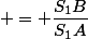  = \dfrac{S_1B}{S_1A}