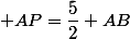  AP=\dfrac{5}{2} AB