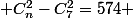 &nbsp;&nbsp; C^2_{n}-C^2_{7}=574 