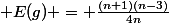  E(g) = \frac{(n+1)(n-3)}{4n}