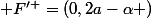  F^{\prime }=(0,2a-\alpha )