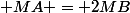  MA = 2MB