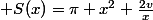  S(x)=\pi x^2+\frac{2v}{x}