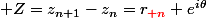  Z=z_{n+1}-z_n=r_{\red n} e^{i\theta}