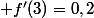  f'(3)=0,2