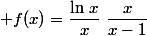  f(x)=\dfrac{\ln\,x}{x}\,\,\dfrac{x}{x-1}