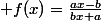  f(x)=\frac{ax-b}{bx+a}