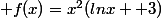  f(x)=x^2(lnx +3)