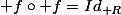  f\circ f}=Id_{\mathbb R}