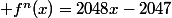  f^n(x)=2048x-2047