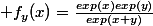  f_y(x)=\frac{exp(x)exp(y)}{exp(x+y)}