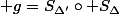  g=S_{\Delta'}\circ S_{\Delta}