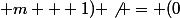 (m - 1; m + 1) \not = (0;0)
