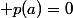  p(a)=0