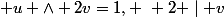  u \wedge 2v=1, ~ 2 \mid v