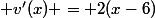  v'(x) = 2(x-6)