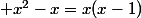  x^2-x=x(x-1)