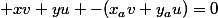  xv+yu -(x_av+y_au)=0