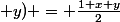 f(x; y) = \frac{1+x+y}{2}