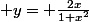  y= \frac{2x}{1+x^2}