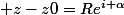  z-z0=Re^{i \alpha}