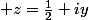  z=\frac{1}{2}+iy