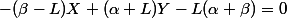 -(\beta-L)X+(\alpha+L)Y-L(\alpha+\beta)=0