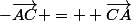 -\vec{AC} = +\vec{CA}