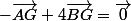 -\vec{AG}+4\vec{BG}=\vec{0}